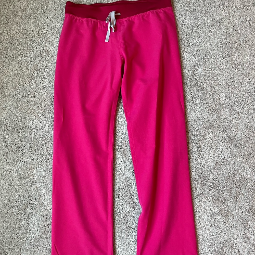 FIGS hot pink livingston scrub pants